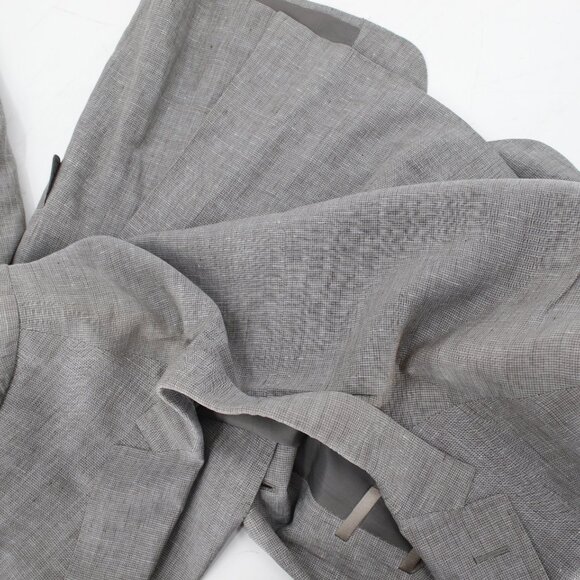 Z zegna sport coat men's 42R two button gray linen cotton wool unstructured - Picture 9 of 16